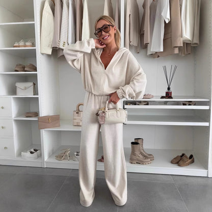 Elastic Trousers Two-piece Set Women